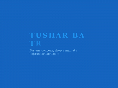 tusharbatra.com snapshot