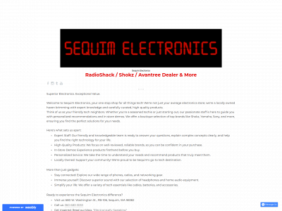 www.sequimelectronics.com snapshot