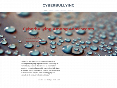 adolescentpsychcyberbullying.weebly.com snapshot