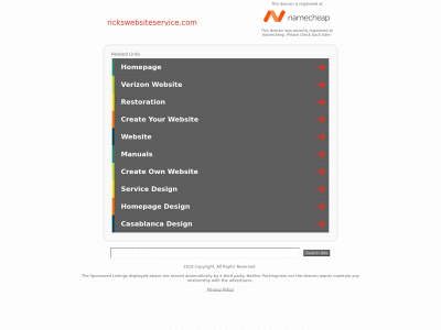 rickswebsiteservice.com snapshot