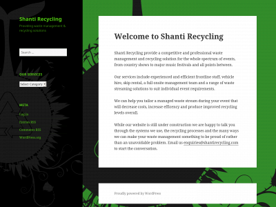 shantirecycling.com snapshot