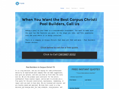 www.poolbuildercorpuschristi.com snapshot