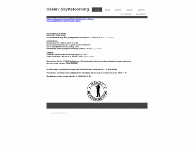 haslevskytteforening.dk snapshot