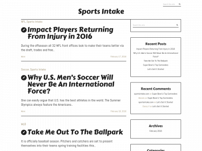 sportsintake.com snapshot