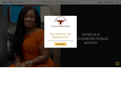 patriciabmcclendonnotary.com snapshot