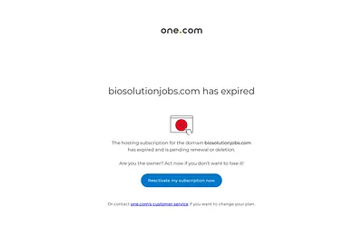 biosolutionjobs.com snapshot