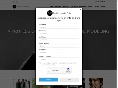 fashionmodeldaily.com snapshot