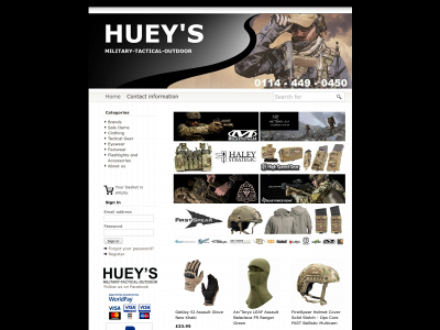 hueys.co.uk snapshot