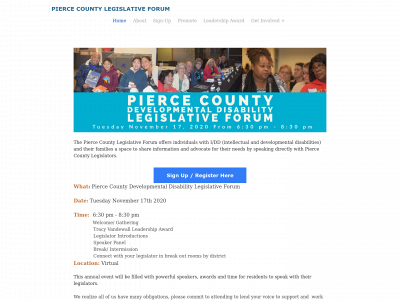 www.piercelegislativeforum.org snapshot