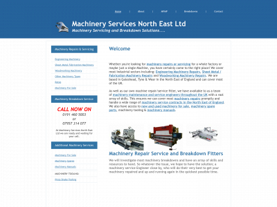 machineryservicesnortheast.co.uk snapshot