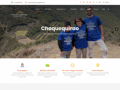 huaynasexpeditions.com snapshot