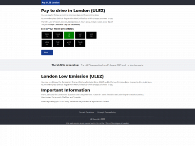 paylondonroadcharge.co.uk snapshot