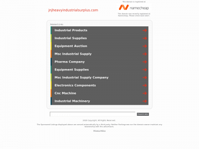 jnjheavyindustrialsurplus.com snapshot