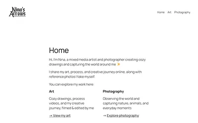 ninas-arrows.com snapshot