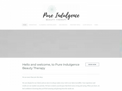 www.pureindulgencebeautytherapy.co.nz snapshot