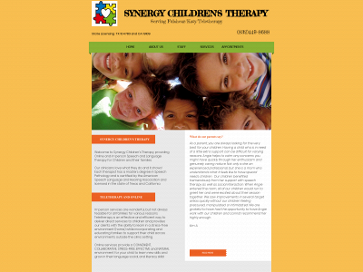 synergychildrenstherapy.com snapshot