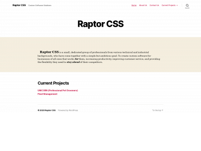 raptorcss.com snapshot