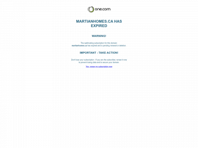 martianhomes.ca snapshot