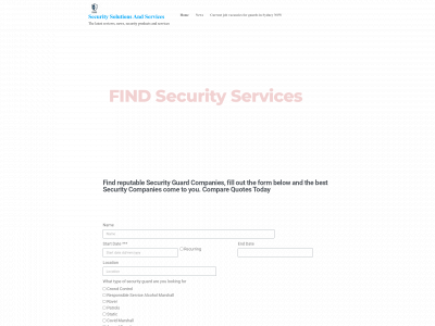 securitysolutionsandservices.com snapshot