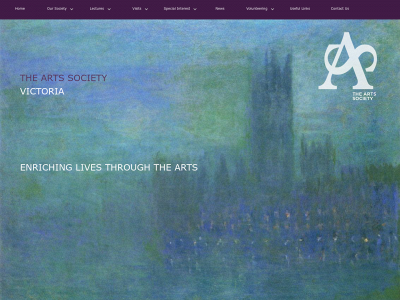 theartssocietyvictoria.org.uk snapshot