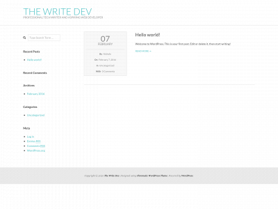 thewritedev.com snapshot
