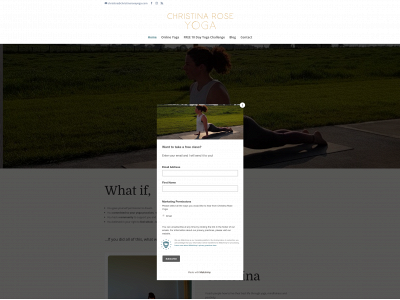 christinaroseyoga.com snapshot