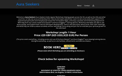 auraseekers.com snapshot
