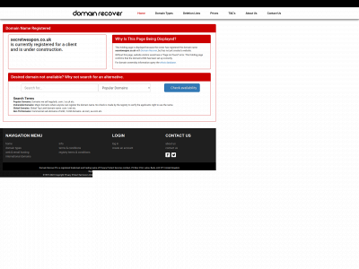 secretweapon.co.uk snapshot