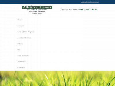 allgreenlawns.com snapshot