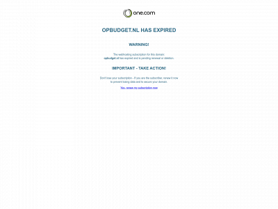 opbudget.nl snapshot