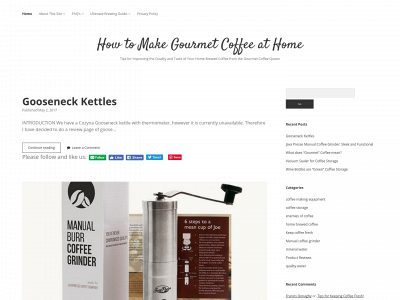 gourmetcoffeequeen.com snapshot