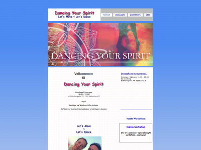 dancingyourspirit.dk snapshot