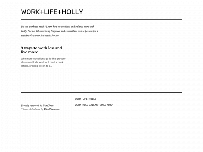 worklifeholly.com snapshot