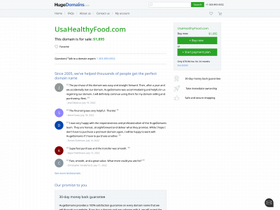 usahealthyfood.com snapshot