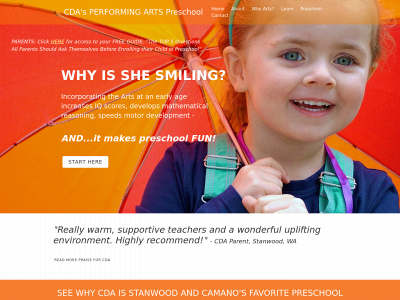 camanoartspreschool.com snapshot