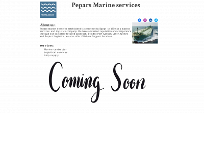peapersmarine.com snapshot