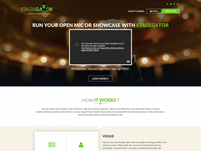 stagegator.com snapshot