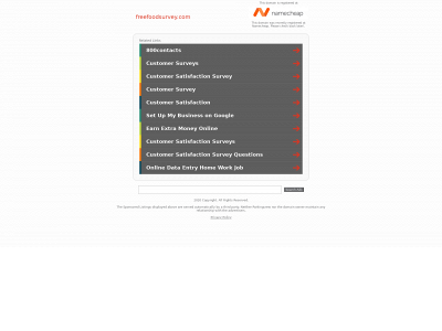 freefoodsurvey.com snapshot