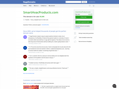 www.smarthvacproducts.com snapshot