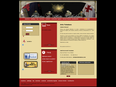 www.artetoledano.com snapshot