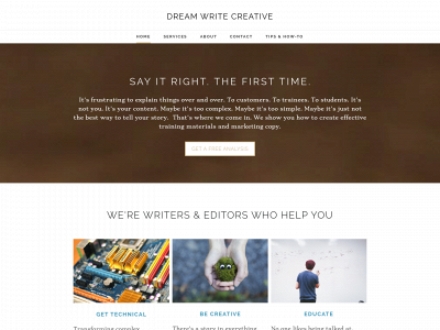 dreamwritecreative.com snapshot