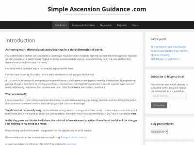 simpleascensionguidance.com snapshot