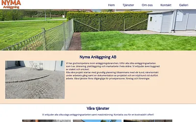 nymaanlaggning.se snapshot