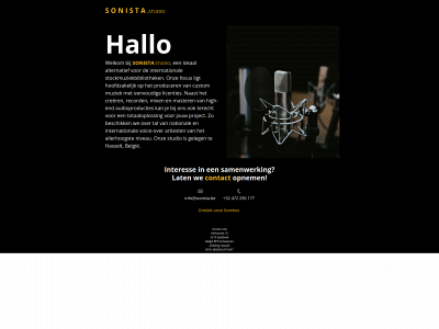 sonista.studio snapshot