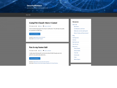 securitymatters.tech snapshot