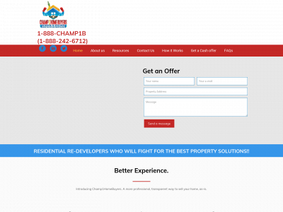champ1homebuyers.com snapshot