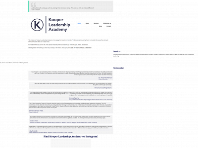 kooperleadershipacademy.com snapshot