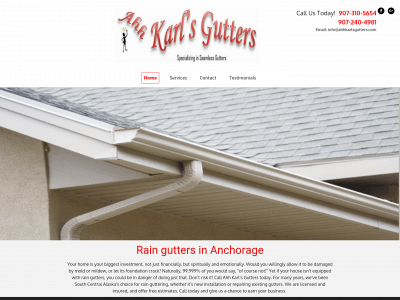 ahhkarlsgutters.com snapshot