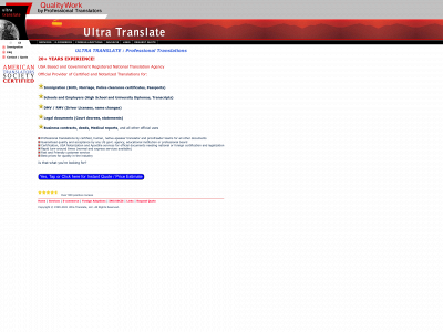 ultratranslate.com snapshot