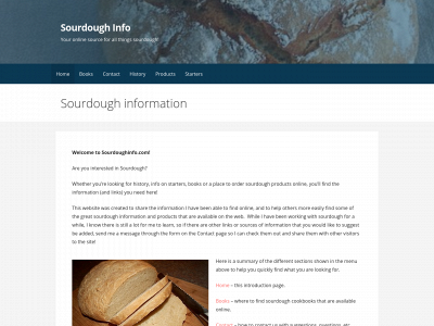 sourdoughinfo.com snapshot